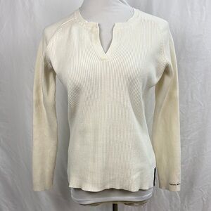 Tommy Hilfiger Cream Pullover Cotton Sweater